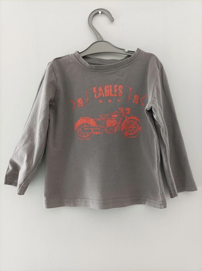 t-shirt manches longues in extenso gris 3ans