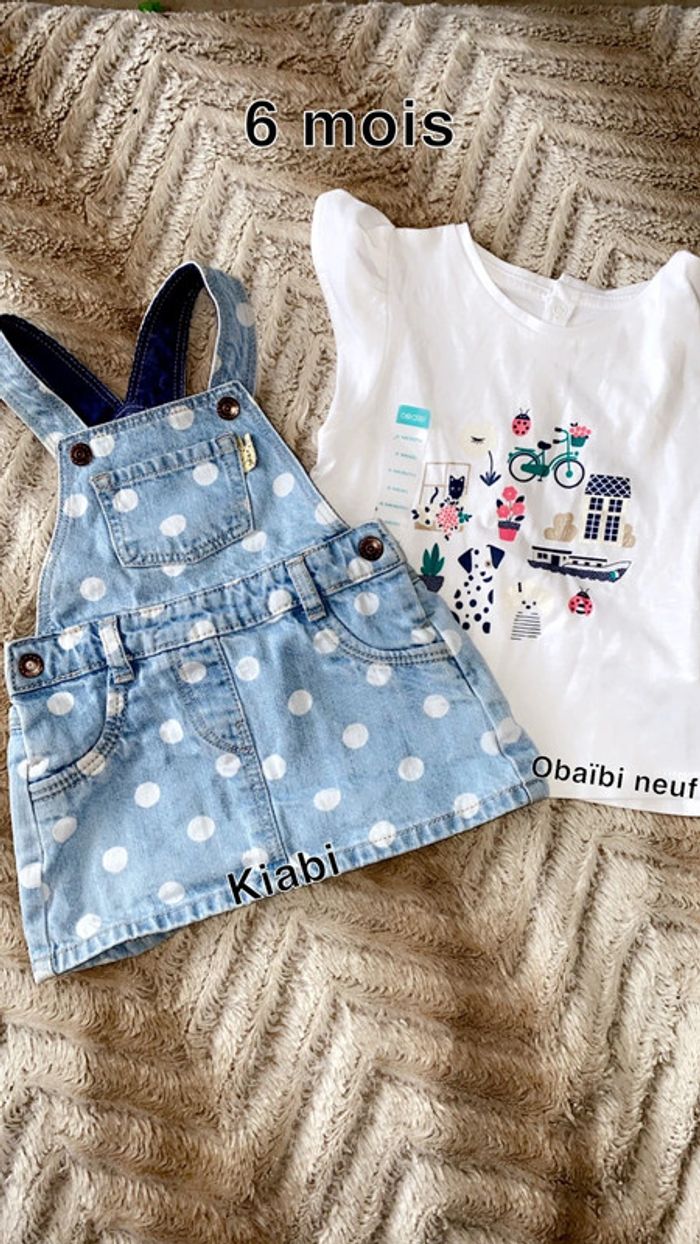 Ensemble salopette jupe + Ter shirt