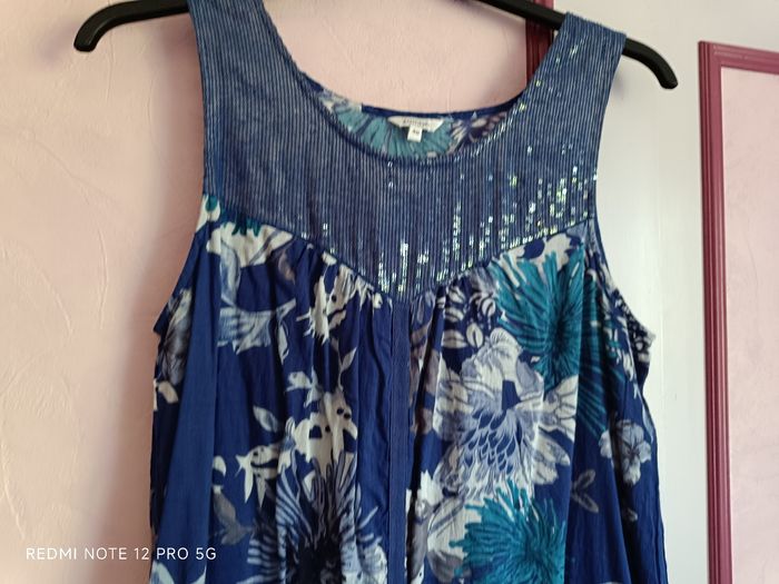 Robe bleu à fleurs Samba T.40 neuve - photo numéro 2