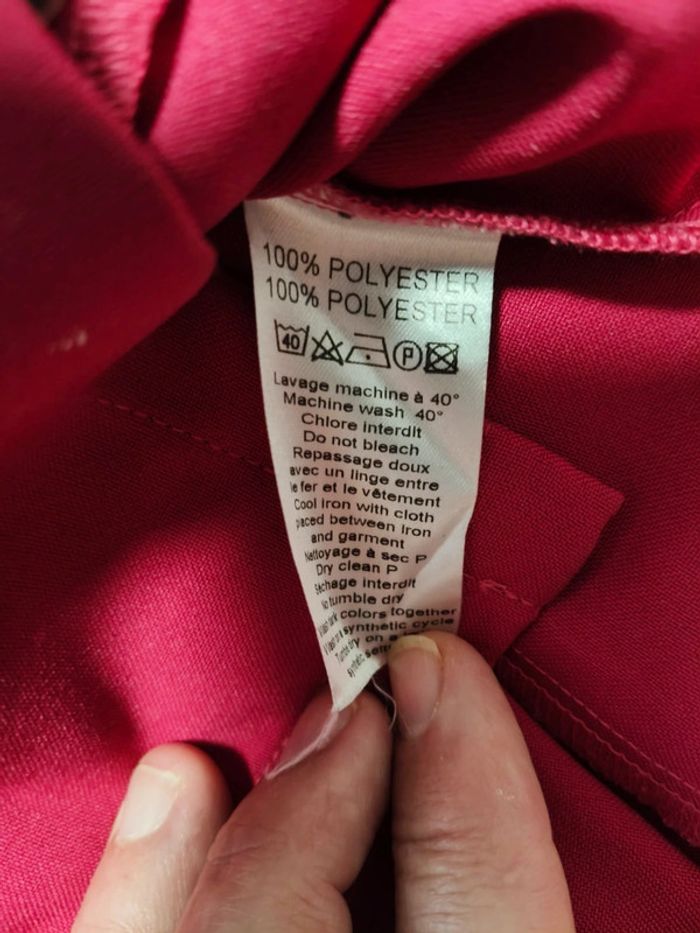 Blouse professionnelle esthéticienne fushia - photo numéro 3