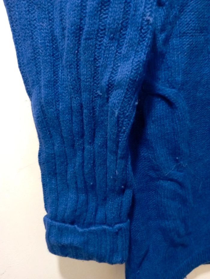 Pull femme laine bleu vif - photo numéro 2