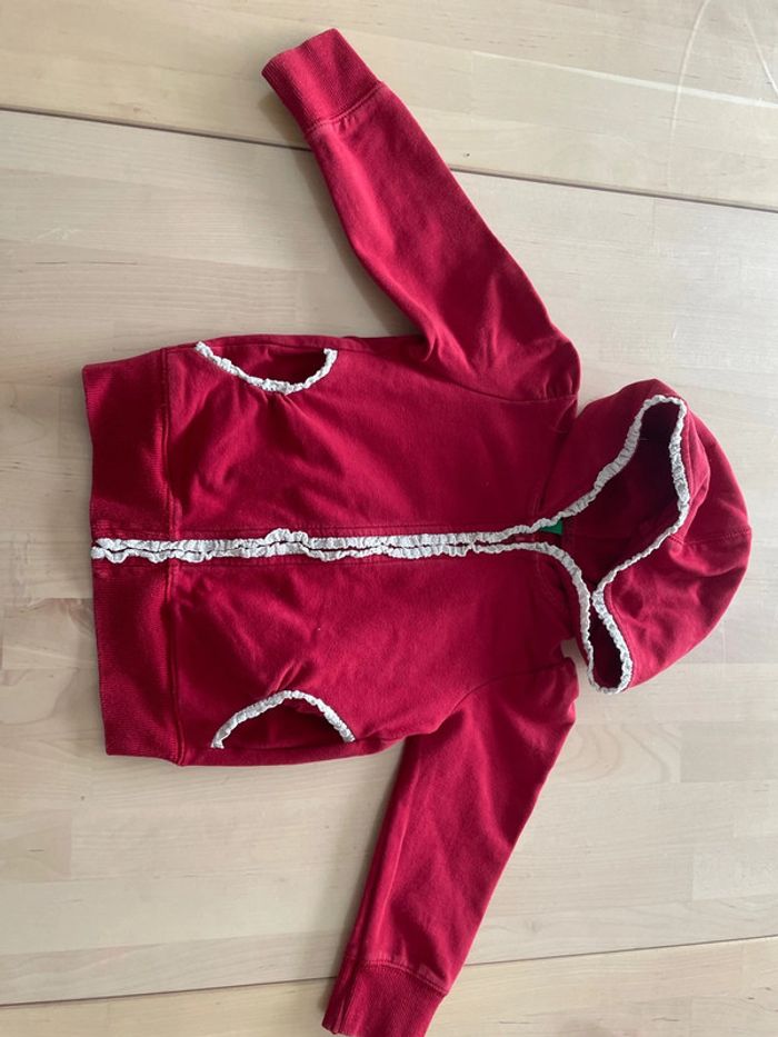 Veste mi saison fille benetton rouge taille 12-18 mois - photo numéro 2