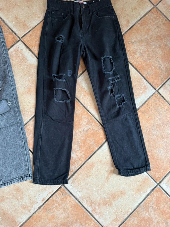 Lot 3 Jeans troués  Jennyfer taille 34 - photo numéro 4