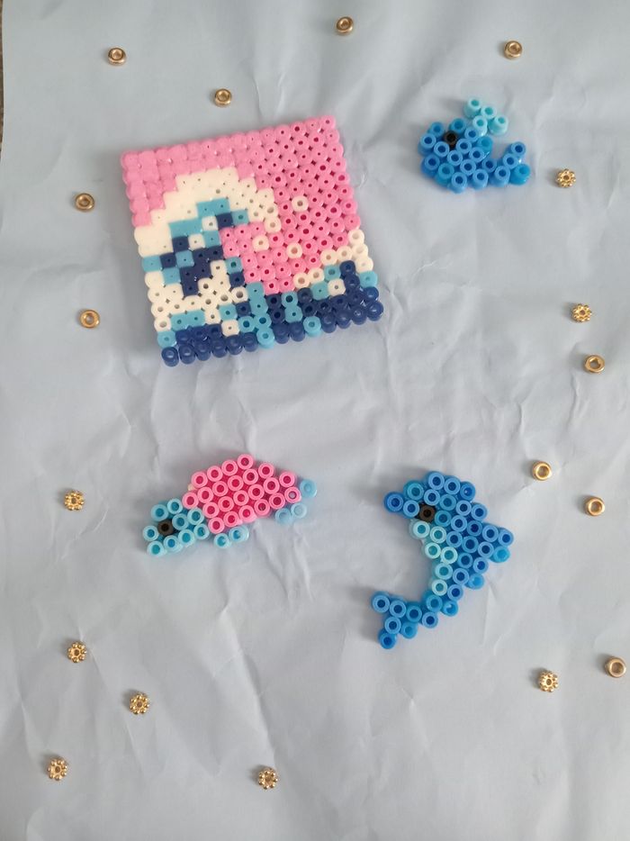 Prix négociable déco mur thème été perle hama