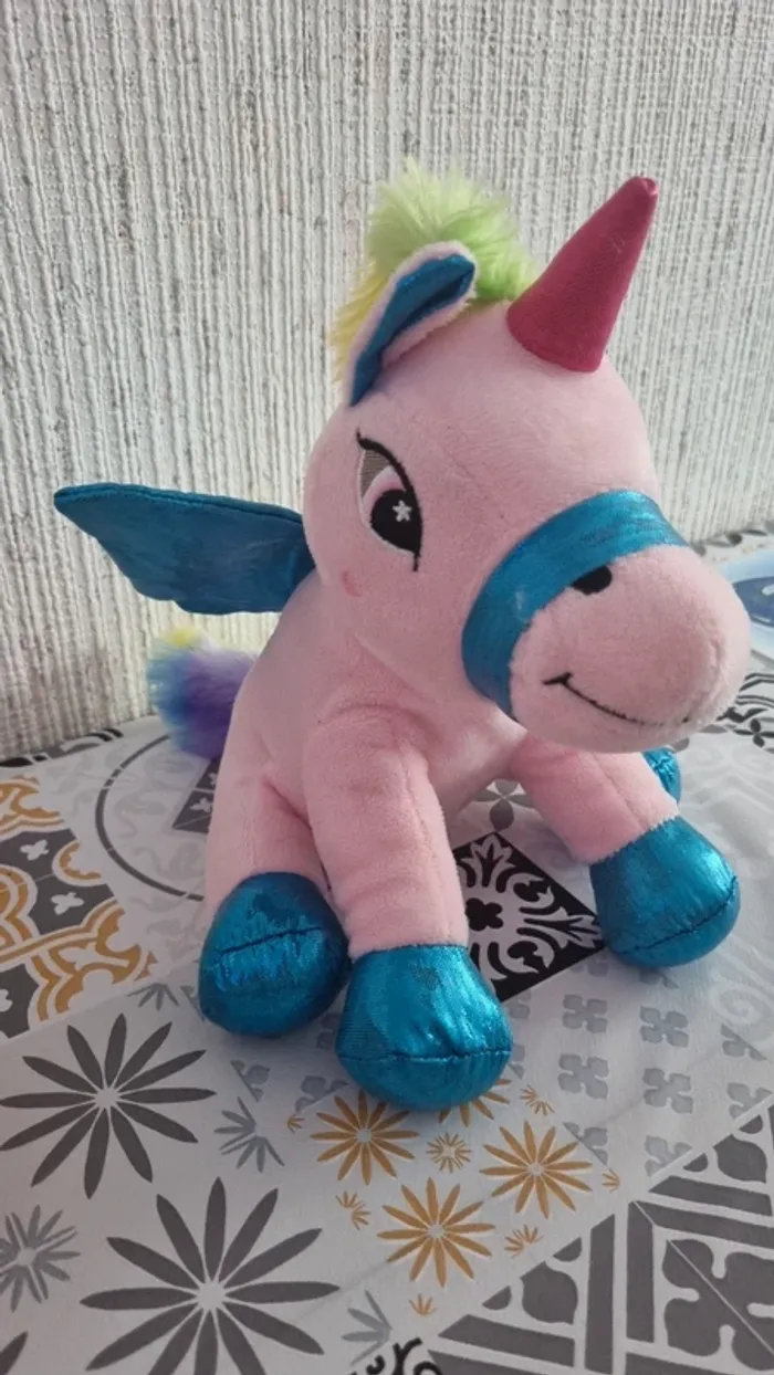 Peluche licorne rose - photo numéro 6