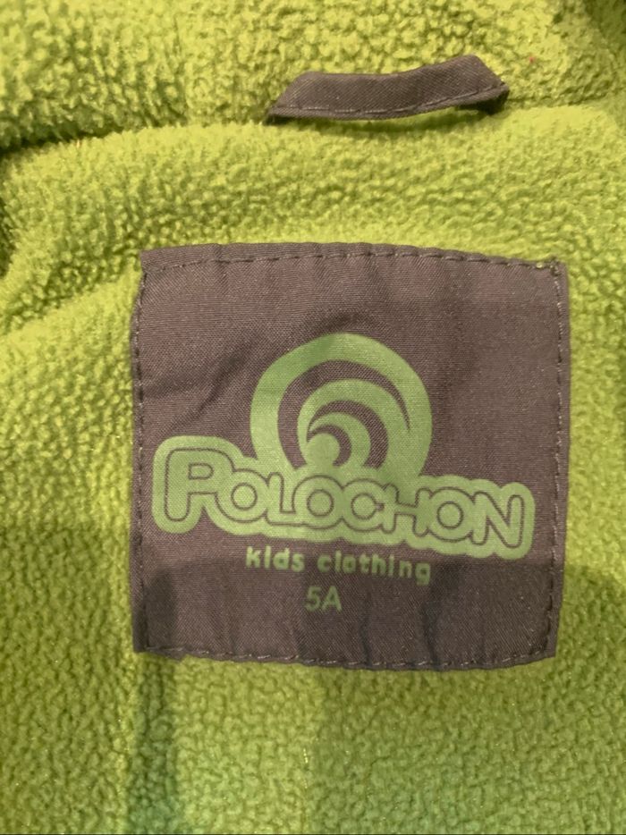 Manteau à capuche gris et vert garçon 5 ans Polochon - photo numéro 3