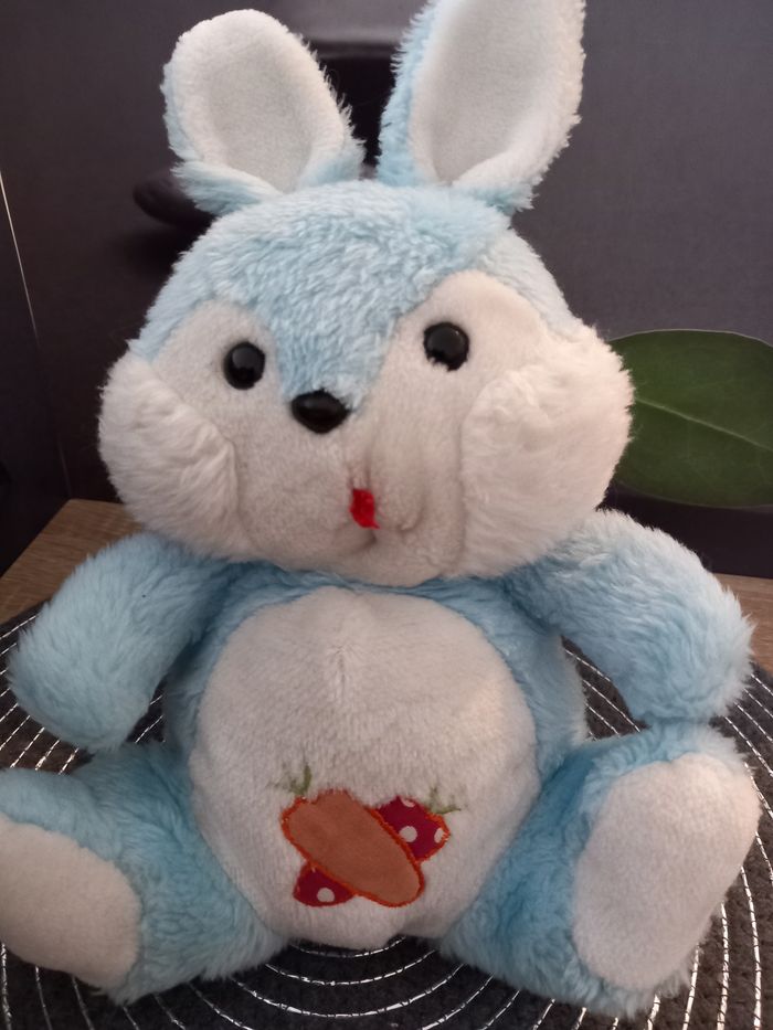 2 Peluches lapins nounours vintages 30cm - photo numéro 3