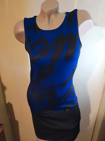 Très belle robe noir et bleu, rinascimento