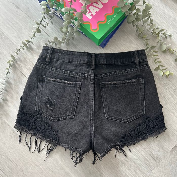 Short denim noir - photo numéro 7