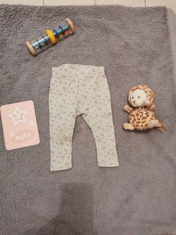 Legging vert fleuris Kiabi