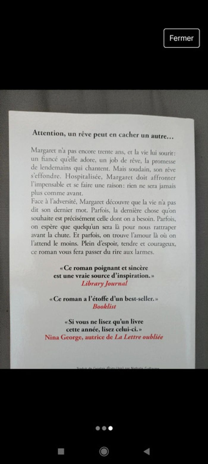 Livre " la vie rêvée de Margaret" neuf - photo numéro 3