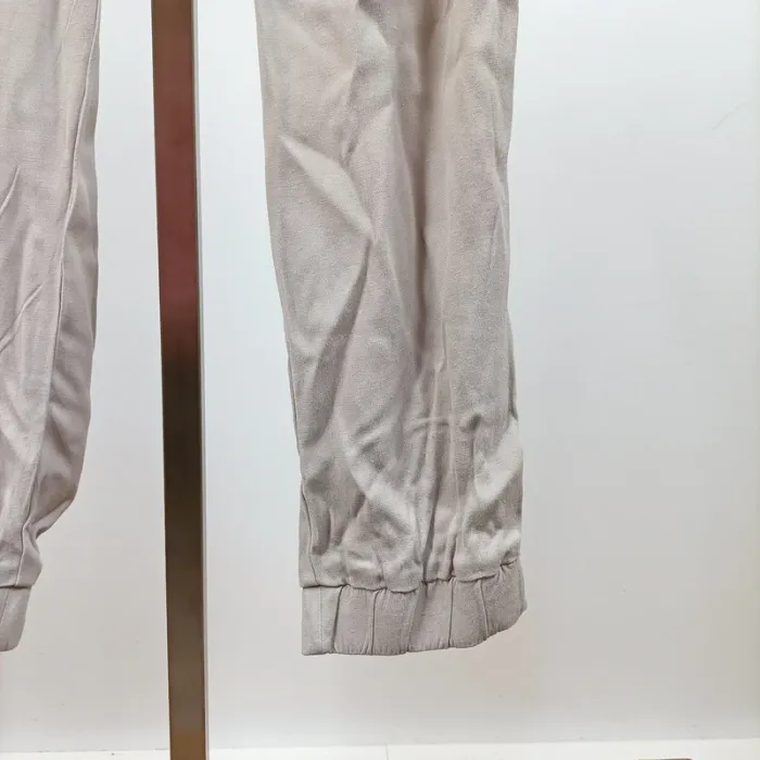 Pantalon fluide Gris clair, décontracté chic - Viscose / Coton Air Field T. 44 XXL - photo numéro 6