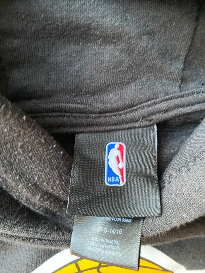 Sweat à capuche noir Lakers – Taille 14/16 ans (XS) - photo numéro 4