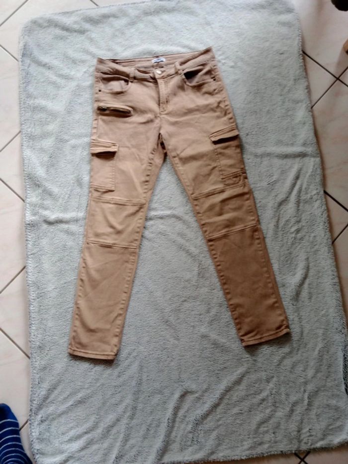 Pantalon femme 42 caramel marron c68 - photo numéro 8