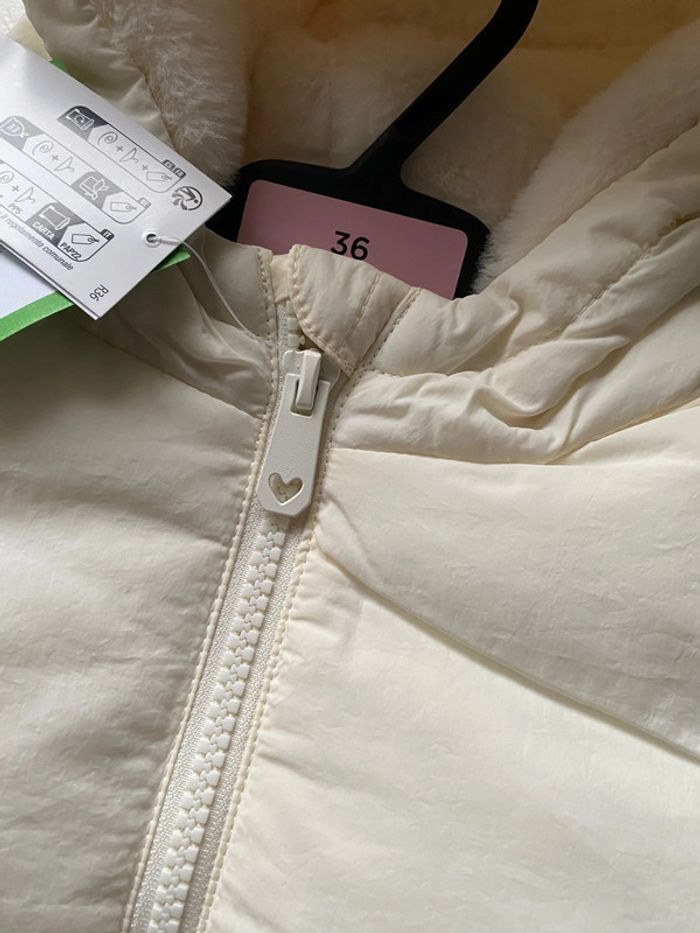 Veste doudoune crème fille 36 mois Tex - photo numéro 4