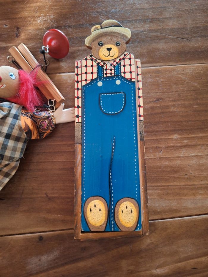 Plumier en bois vintage - photo numéro 5