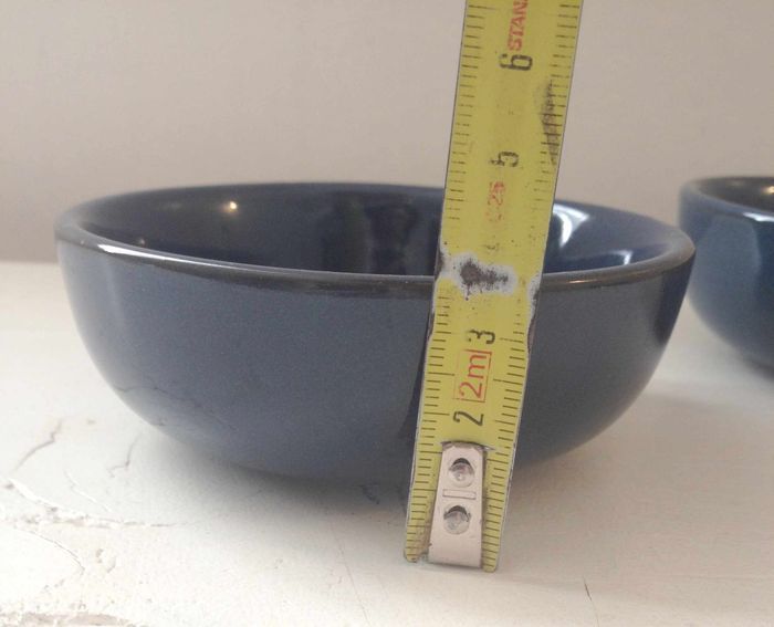 2 petits ramequins bleus foncés nuancés - photo numéro 8