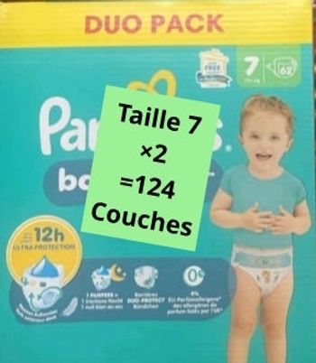 Couches pampers taille 7   ×2