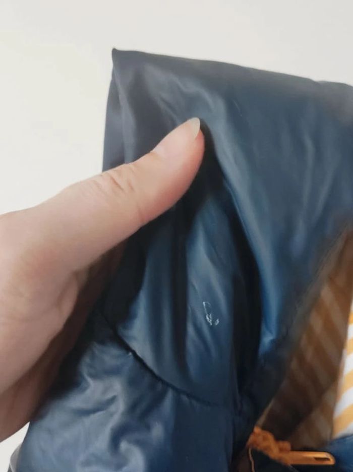 Imperméable capuche bleu marine jaune - photo numéro 7