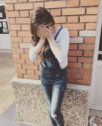 Salopette en jean destroyed