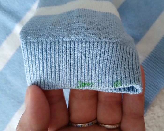 Pull léger bleu rayé blanc tex 3 ans - photo numéro 5
