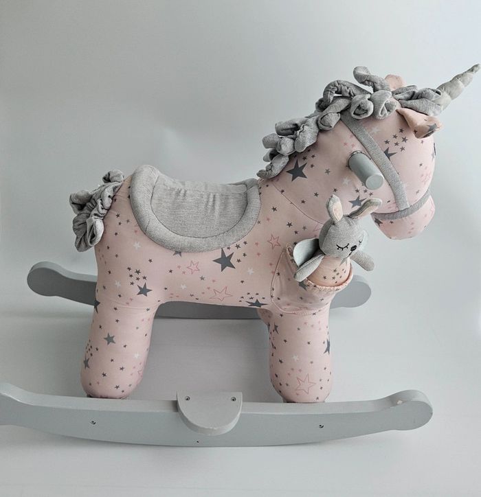 🦄 Cheval à Bascule Licorne Haut de Gamme - Dès 9 Mois - Doudou Inclus - photo numéro 9