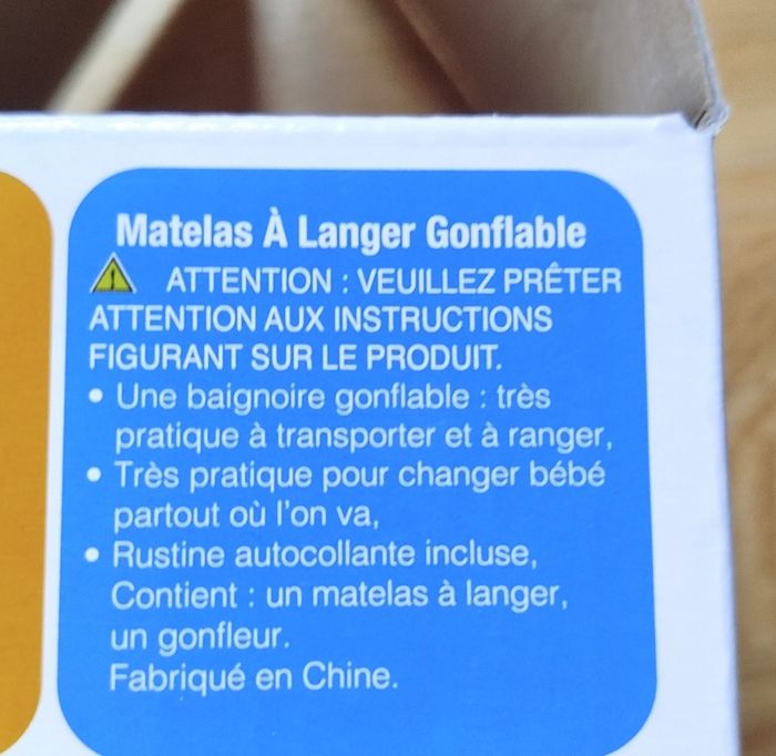 Matelas à langer Gonflable - photo numéro 2
