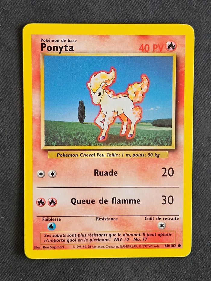 Carte Pokemon Ponyta Set de base 60/102 - photo numéro 1