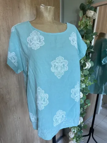 Jolie blouse en coton et lin femme