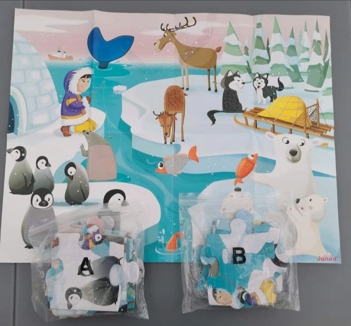 Janod  : puzzle 20 pièces tactile la vie sur la banquise - photo numéro 6