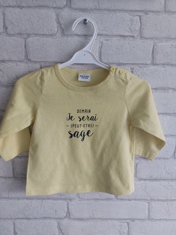 Tee-shirt manches longues Tape A L'Oeil taille 12 mois