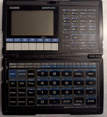 Casio fx 7500g calculatrice Pocket programmable computer Vintage fonctionnelle