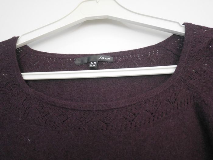 Pull violet prune Etam taille 40 - photo numéro 2