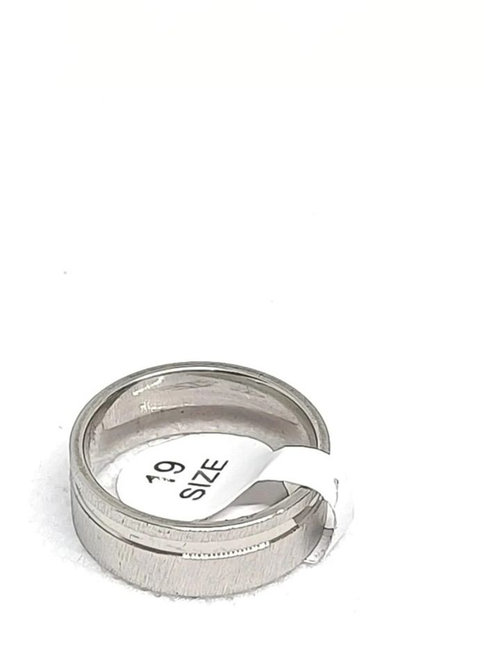 Bracelet anneau type acier argenté - photo numéro 3