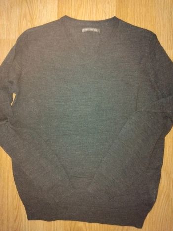 Pull col v gris homme taille M