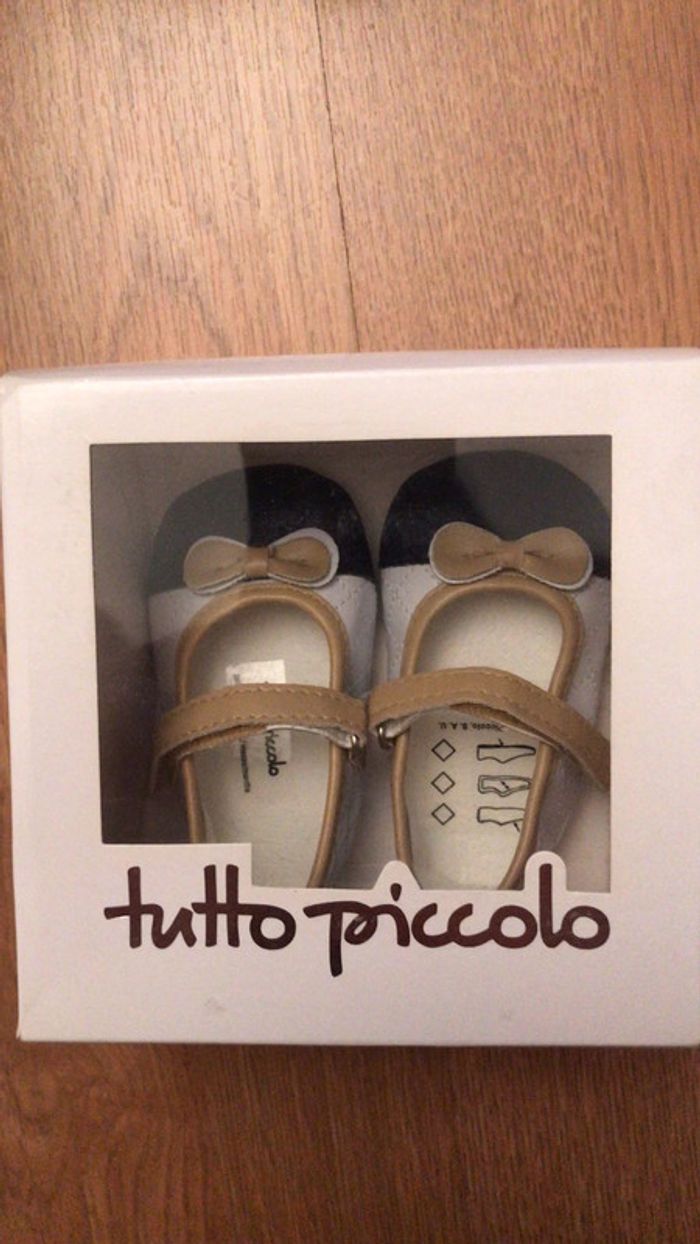 Ballerines Tutto piccolo bleu blanc beige - photo numéro 7