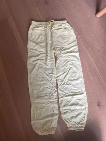 pantalon été fluide jaune citron TAO 8 ans