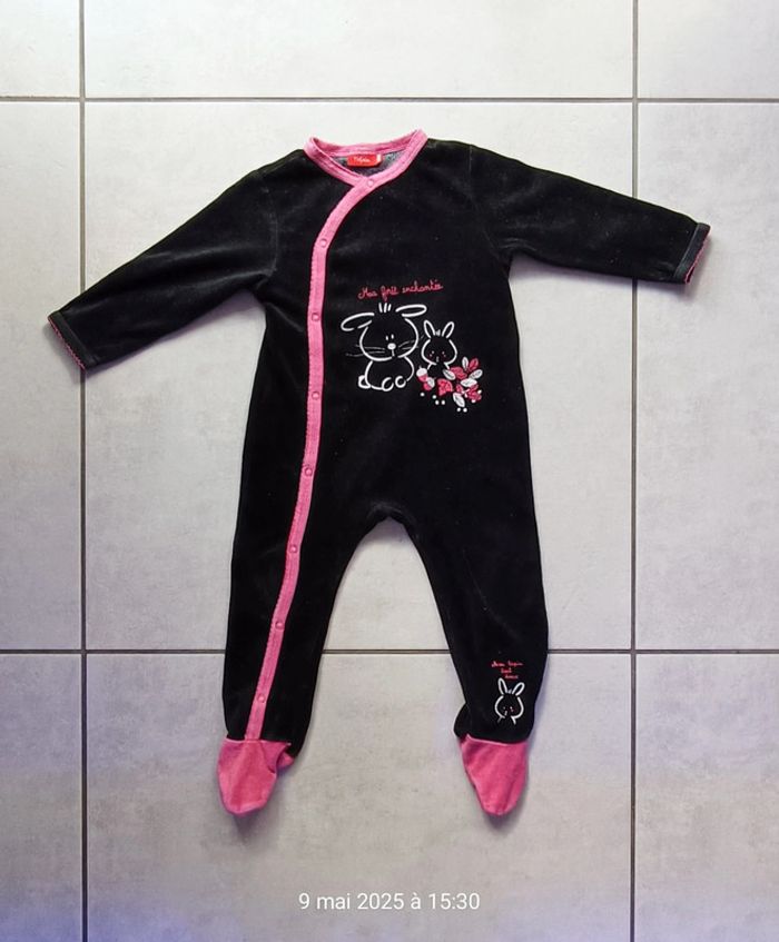 Pyjama velours fille - 24 mois