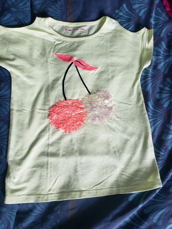 T shirt manches courtes jaune gemo 10 ans