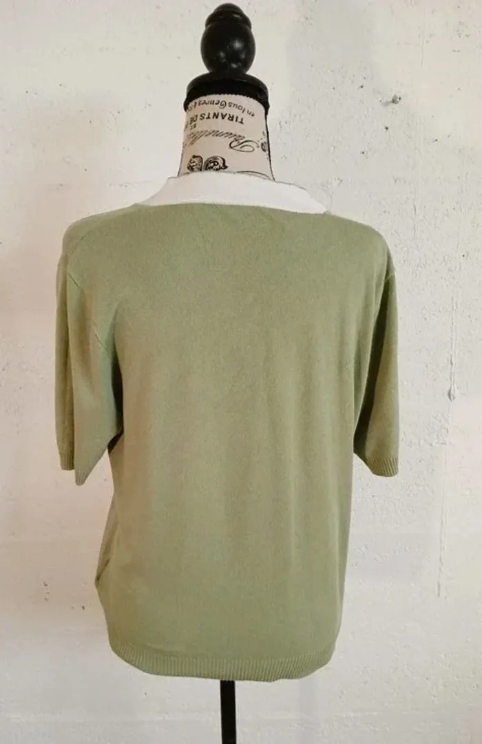 💚 Pull fin manches courtes – DAZY – Taille M – Bon état - photo numéro 4