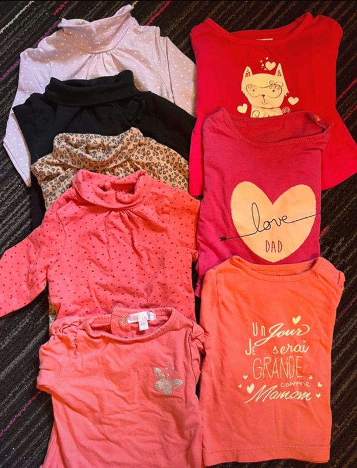 Lot tee shirt manche longue taille 3 mois Kiabi