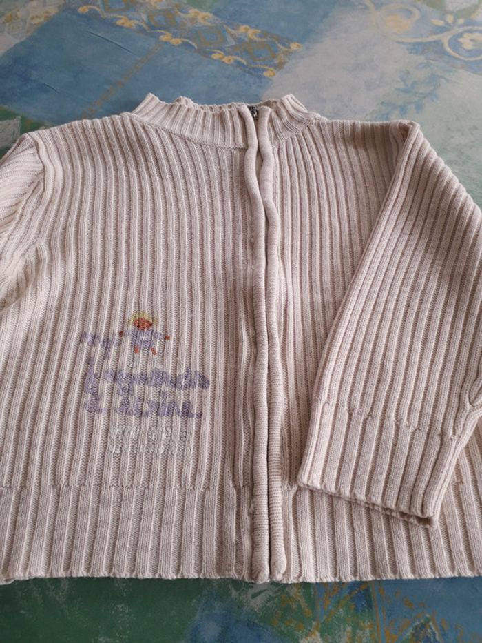 Gilet écru ZIP t 5 ans - photo numéro 3
