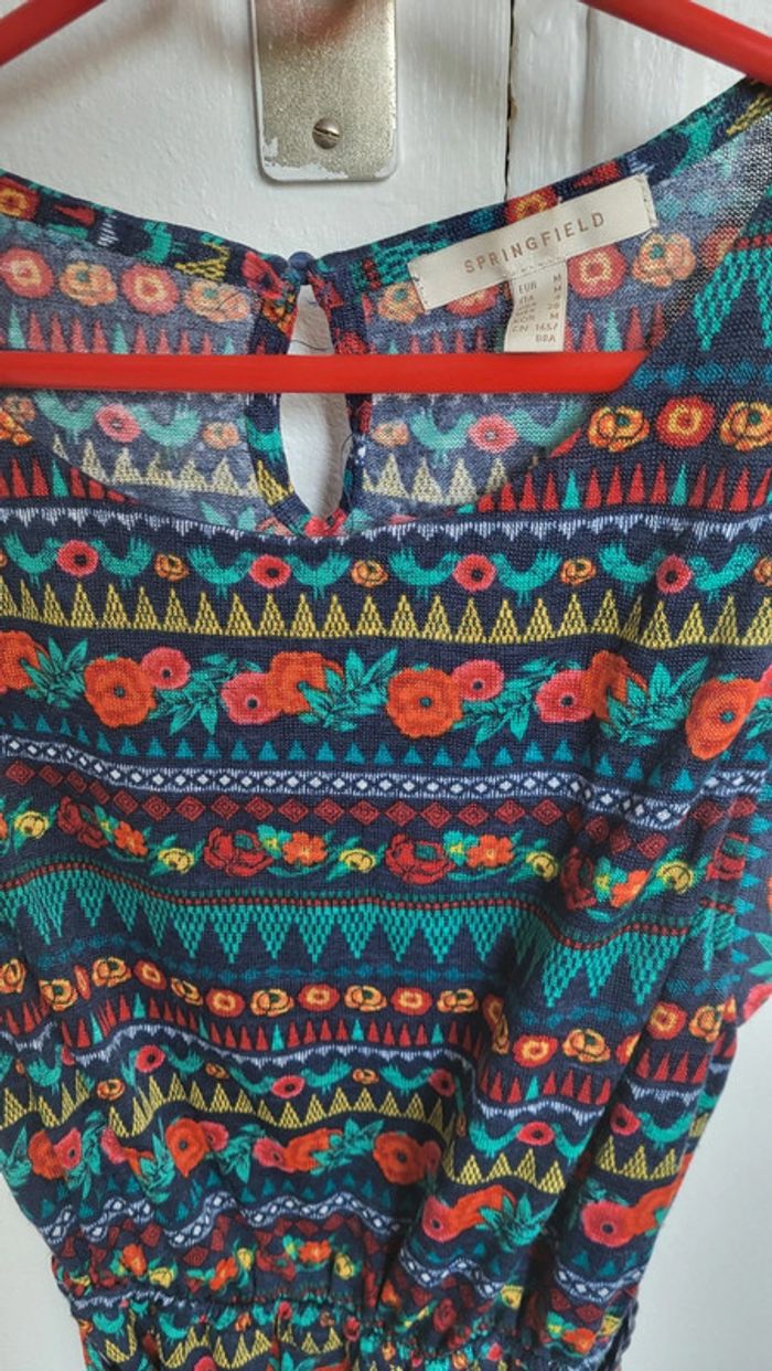Robe bleu a motifs taille M - photo numéro 2