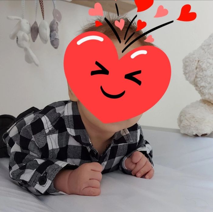 Ensemble lulu castagnette et chemise à carreaux 3 mois - photo numéro 9