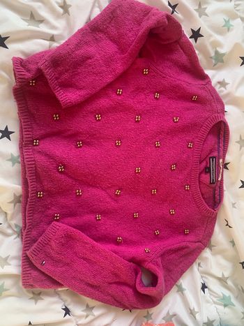 Pull perles 6 ans rose fille tommy hilfiger