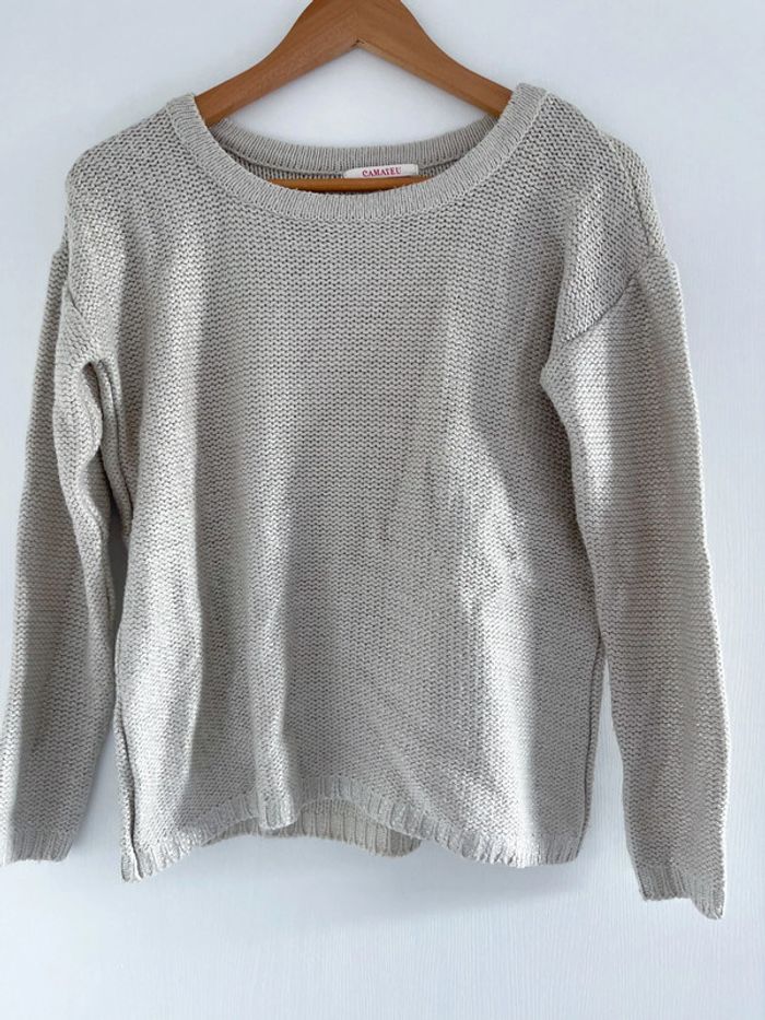 Pull beige irisé Camaieu - photo numéro 5