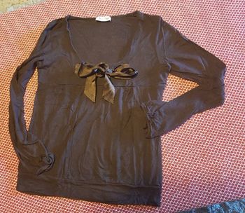 Tunique femme marron. Jus d'orange. 38/40.longueur 58 cm