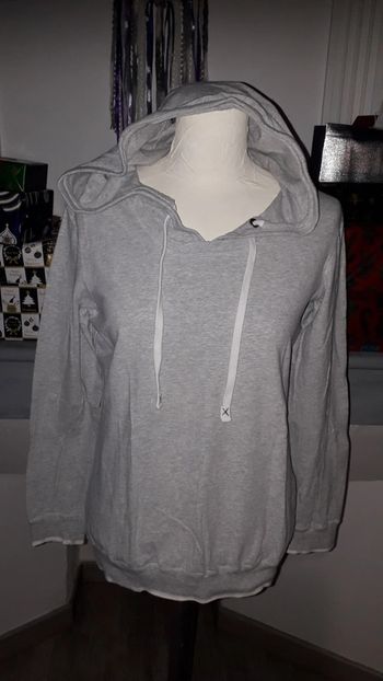 Sweat manches à capuche gris