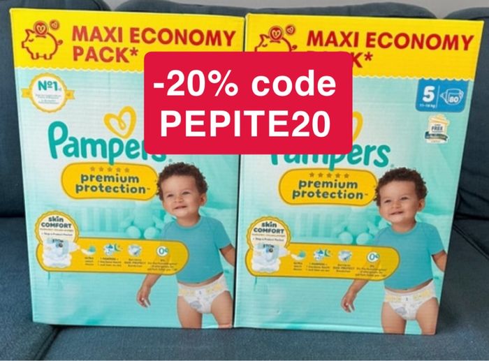 160 couches taille 5 Pampers premium protection