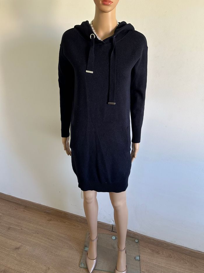 Robe pull bleue marine avec capuche Morgan taille XS TBE - photo numéro 3